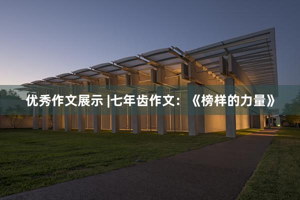 优秀作文展示 |七年齿作文：《榜样的力量》