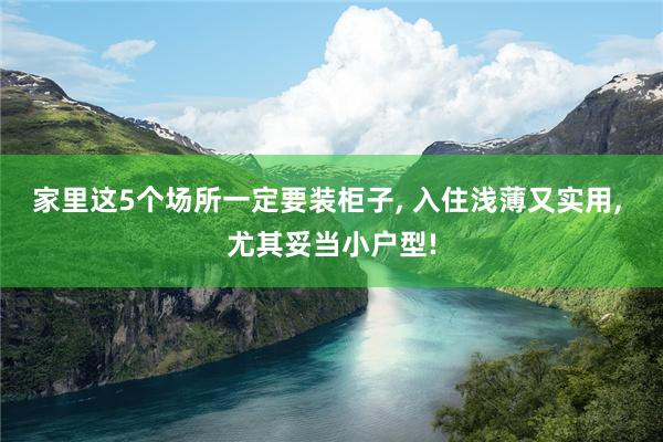 家里这5个场所一定要装柜子, 入住浅薄又实用, 尤其妥当小户型!